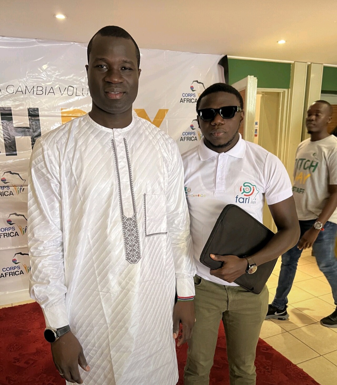 Modou Musa Njie guiding new field agents